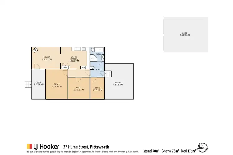 Floorplan of Homely house listing, 37 Hume Street, Pittsworth QLD 4356