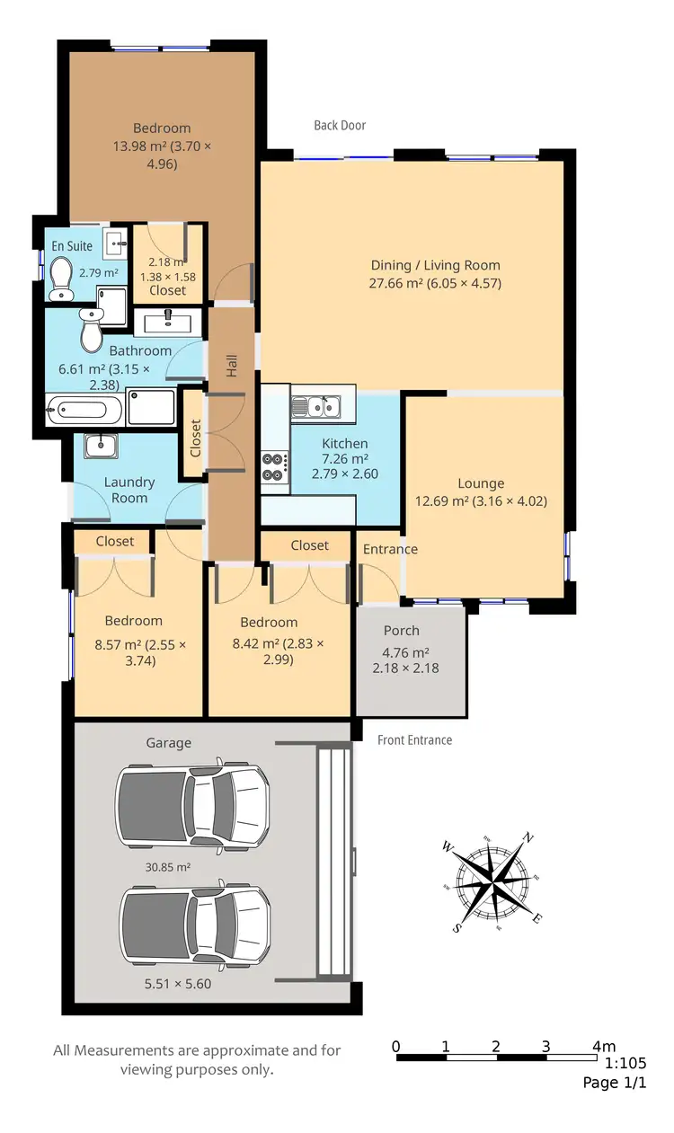 Floorplan of Homely unit listing, 2/36 Pioneer Road, Singleton NSW 2330