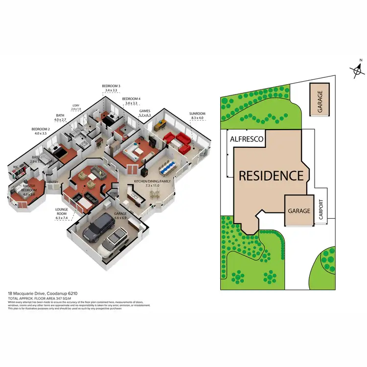 Floorplan of Homely house listing, 18 Macquarie Drive, Coodanup WA 6210