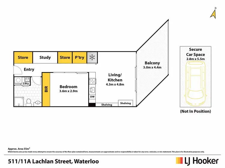 Floorplan of Homely apartment listing, 511/11a Lachlan Street, Waterloo NSW 2017