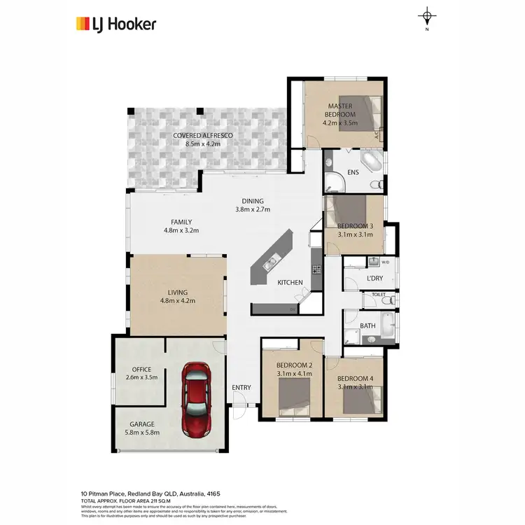 Floorplan of Homely house listing, 10 Pitman Place, Redland Bay QLD 4165