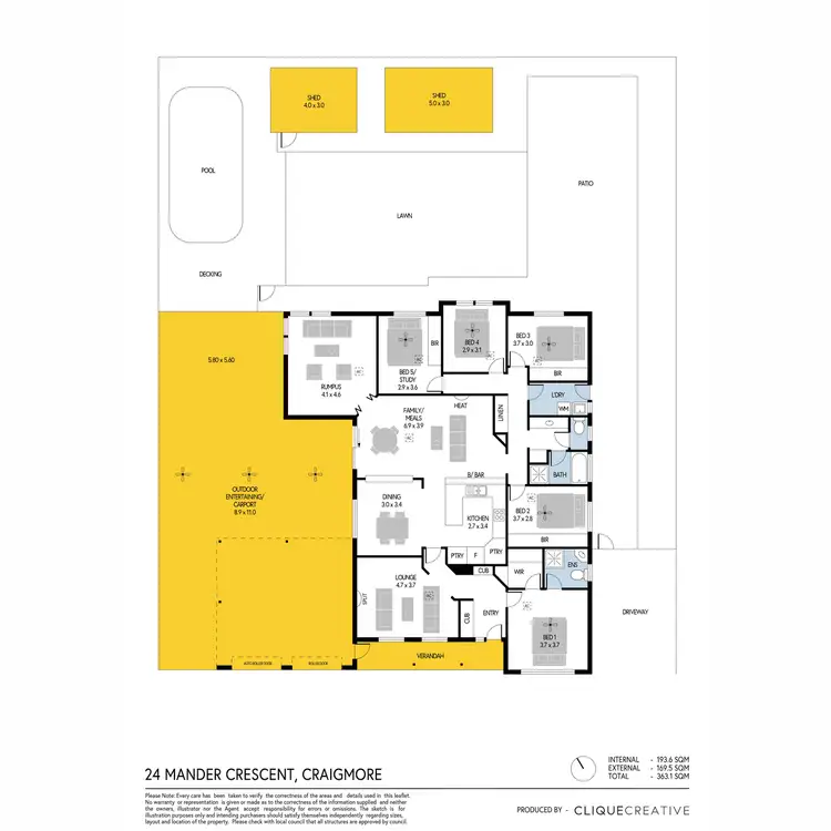 Floorplan of Homely house listing, 24 Mander Crescent, Craigmore SA 5114