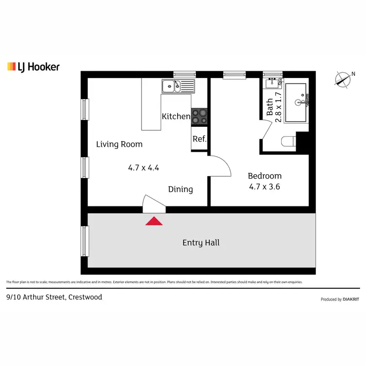 Floorplan of Homely apartment listing, 9/10 Arthur Street, Queanbeyan NSW 2620