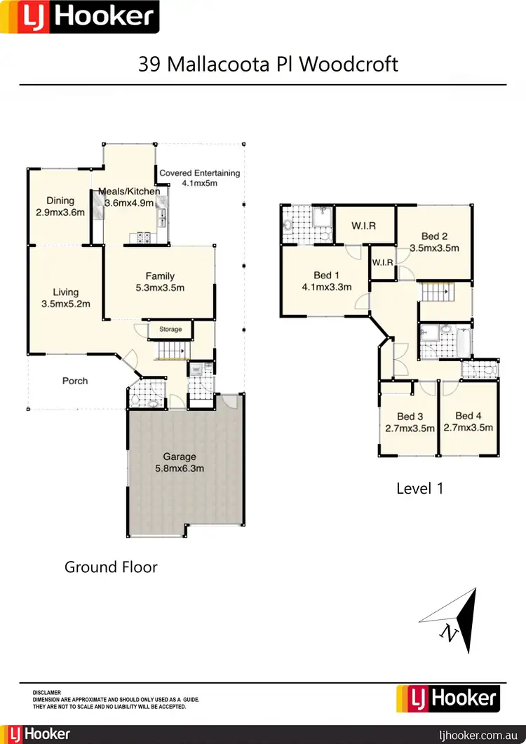 Floorplan of Homely house listing, 39 Mallacoota Place, Woodcroft NSW 2767