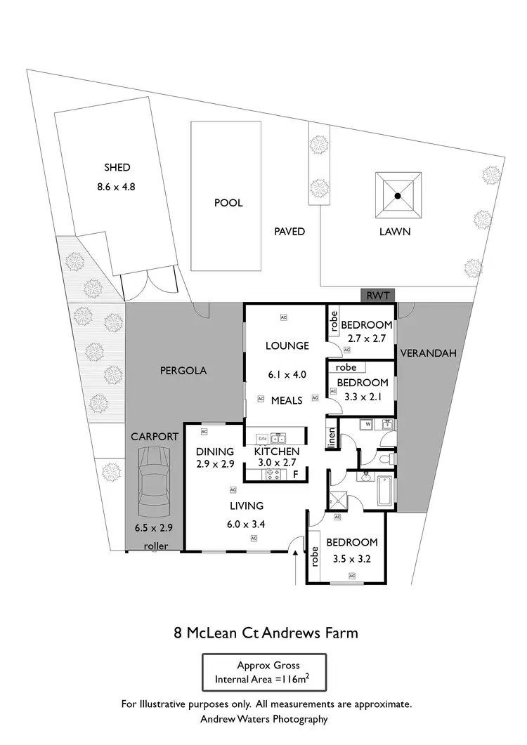 Floorplan of Homely house listing, 8a McLean Court, Andrews Farm SA 5114
