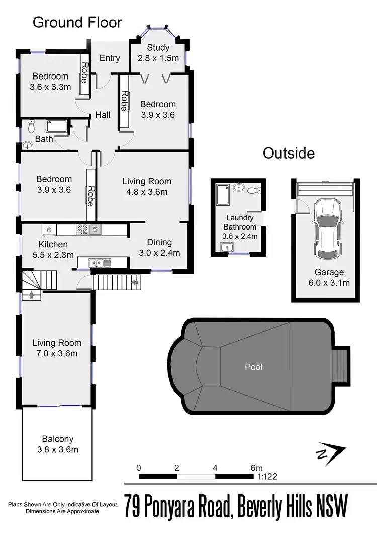 Floorplan of Homely house listing, 79 Ponyara Road, Beverly Hills NSW 2209