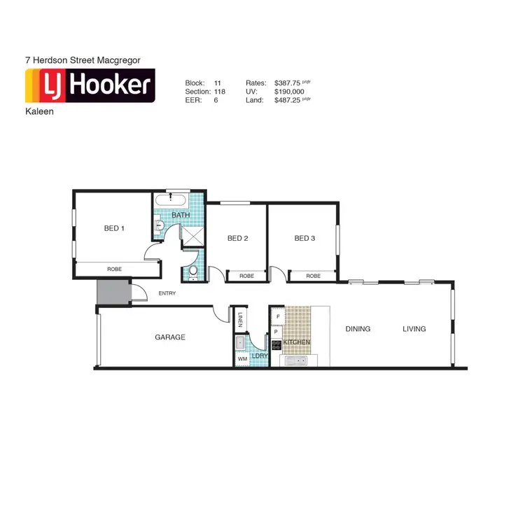 Floorplan of Homely house listing, 7 Herdson Place, Macgregor ACT 2615