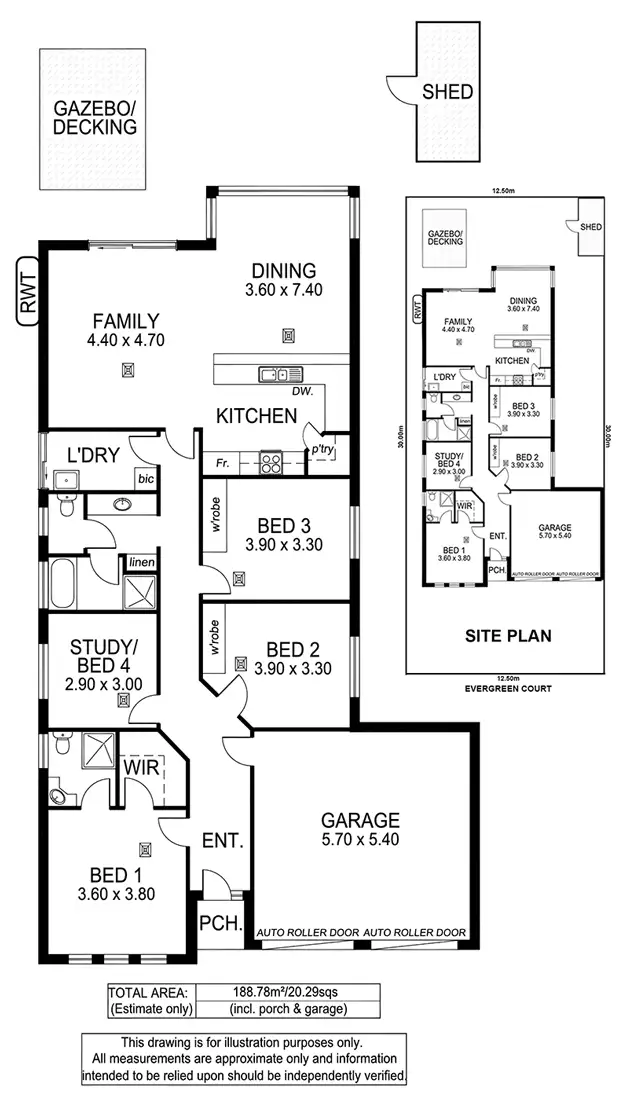 Floorplan of Homely house listing, 14 Evergreen Court, Aldinga Beach SA 5173
