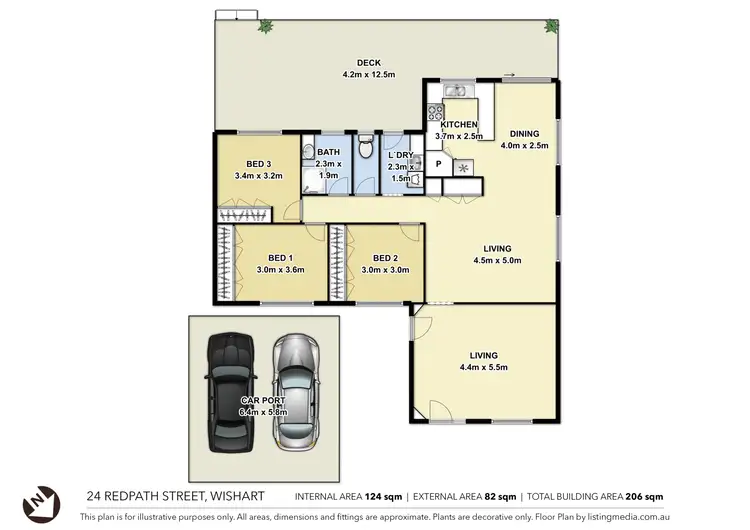 Floorplan of Homely house listing, 24 Redpath Street, Wishart QLD 4122