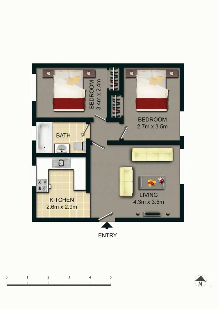 Floorplan of Homely alpine listing, 24/3 Waddell Place, Curtin ACT 2605