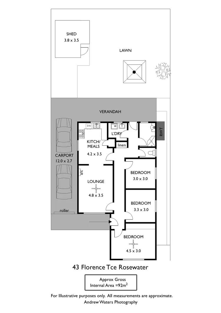 Floorplan of Homely house listing, 43 Florence Terrace, Rosewater SA 5013