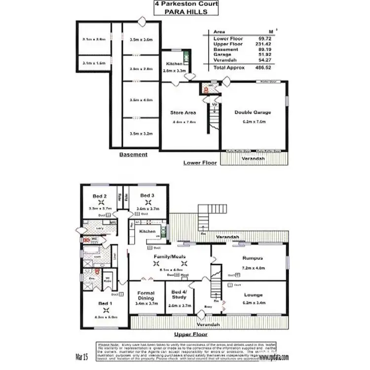 Floorplan of Homely house listing, 4 Parkeston Court, Para Hills SA 5096
