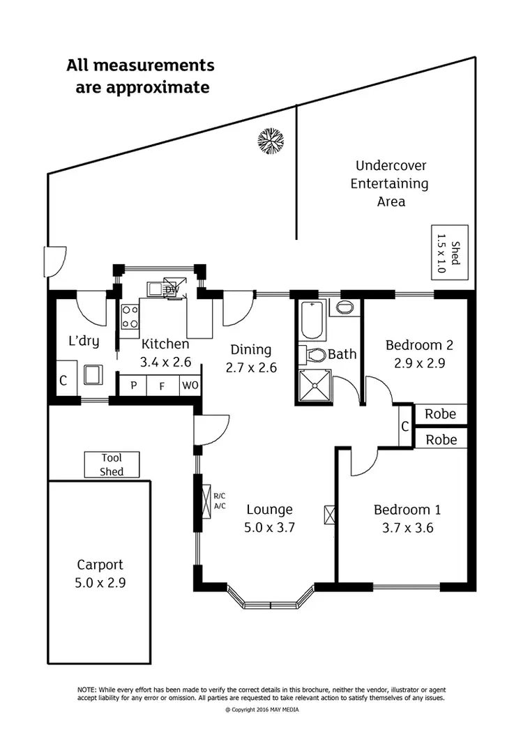 Floorplan of Homely unit listing, 1/39 Lochside Drive, West Lakes SA 5021