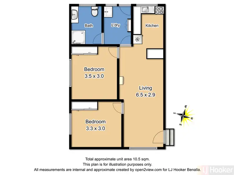 Floorplan of Homely unit listing, Unit 1/22 Monds Ave, Benalla VIC 3672
