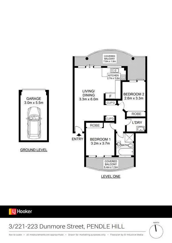 Floorplan of Homely apartment listing, 3/221-223 Dunmore Street, Pendle Hill NSW 2145