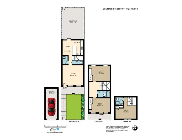 Floorplan of Homely townhouse listing, 4/24-26 Markey Street, Guildford NSW 2161