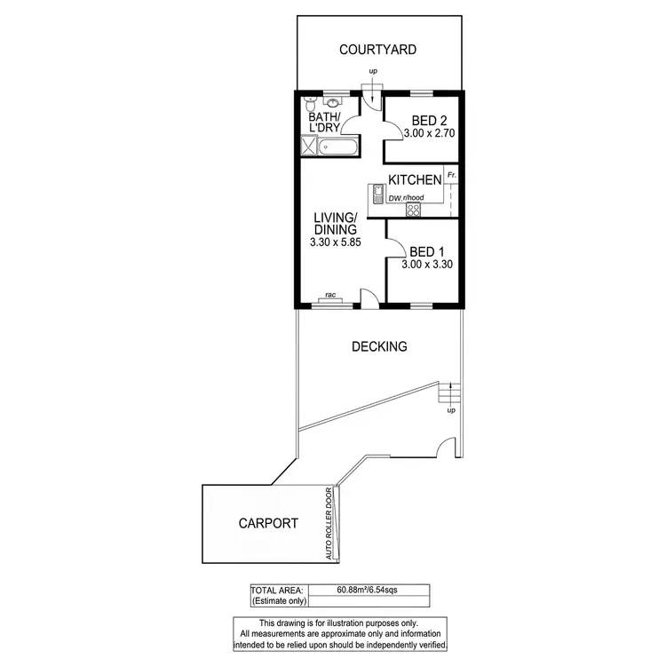 Floorplan of Homely villa listing, 2/43 Wheatland Street, Seacliff SA 5049
