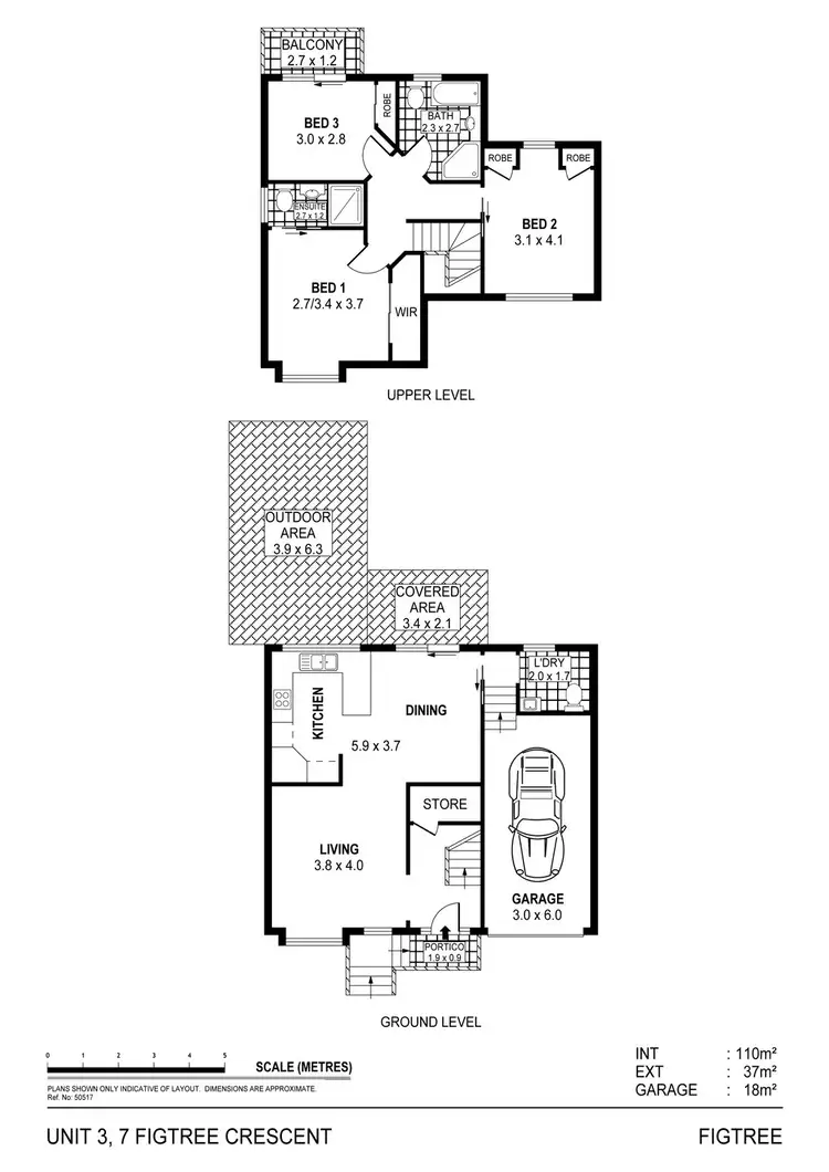 Floorplan of Homely townhouse listing, 3/7 Figtree Crescent, Figtree NSW 2525