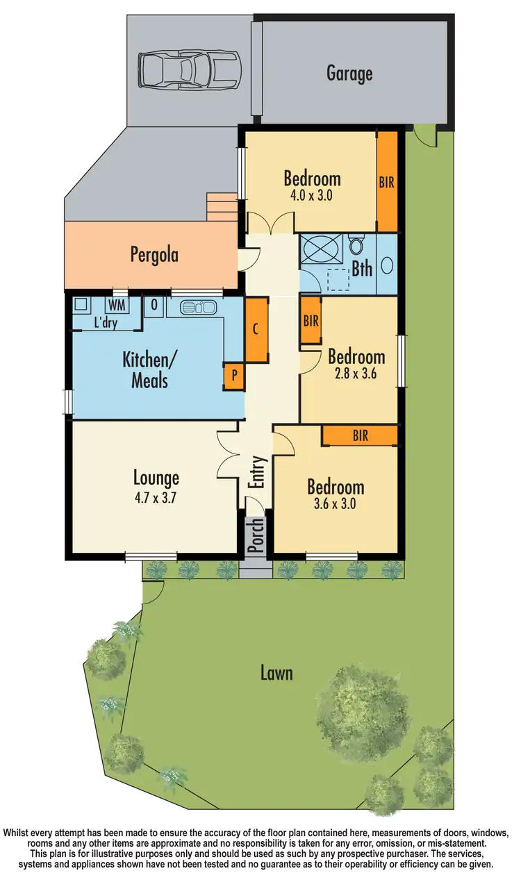 Floorplan of Homely unit listing, 1/64 Ross Street, Dandenong VIC 3175