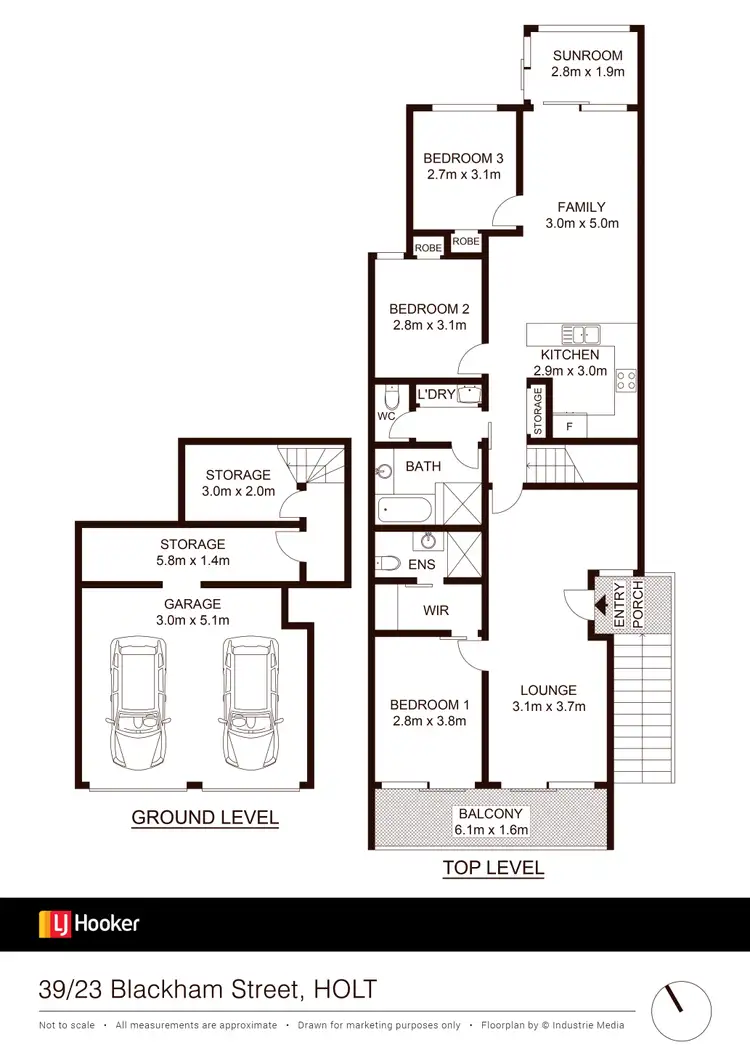 Floorplan of Homely townhouse listing, 39/23 Blackham street, Holt ACT 2615