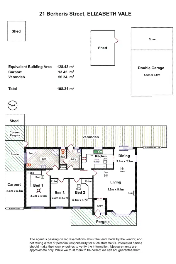 Floorplan of Homely house listing, 21 Berberis Street, Elizabeth Vale SA 5112