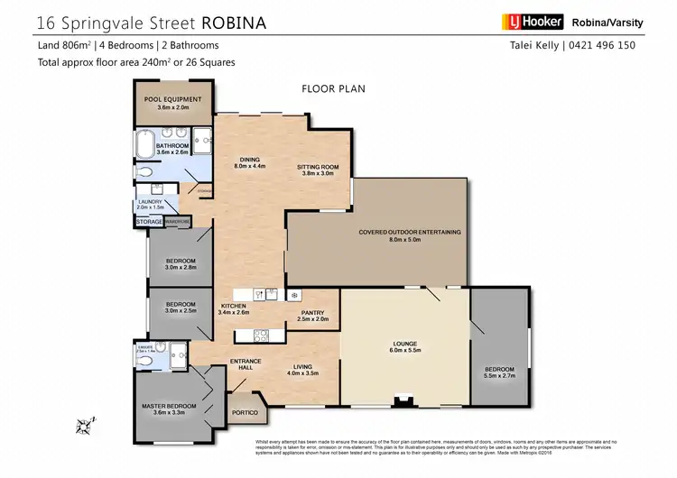 Floorplan of Homely house listing, 16 Springvale Street, Robina QLD 4226