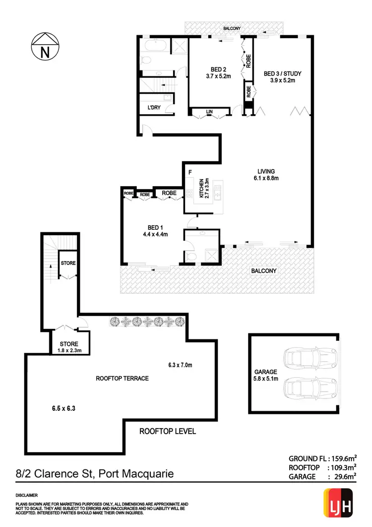 Floorplan of Homely apartment listing, 8/2 Clarence Street, Port Macquarie NSW 2444