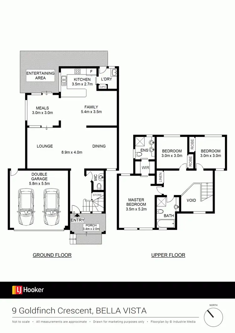 Floorplan of Homely house listing, 9 Goldfinch Crescent, Bella Vista NSW 2153