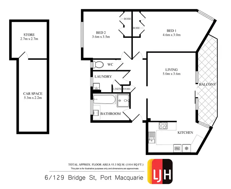 Floorplan of Homely unit listing, 6/129 Bridge Street, Port Macquarie NSW 2444