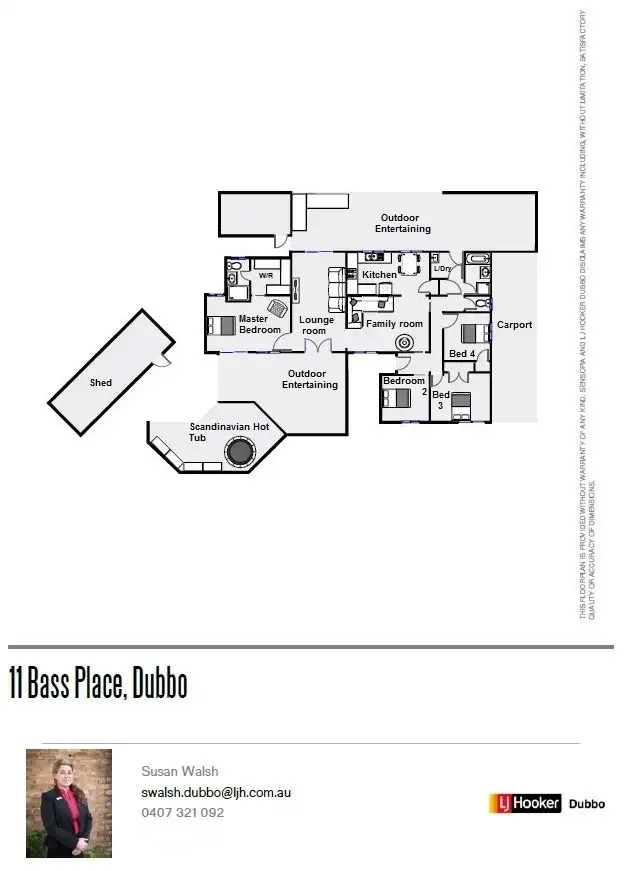 Floorplan of Homely house listing, 11 Bass Place, Dubbo NSW 2830