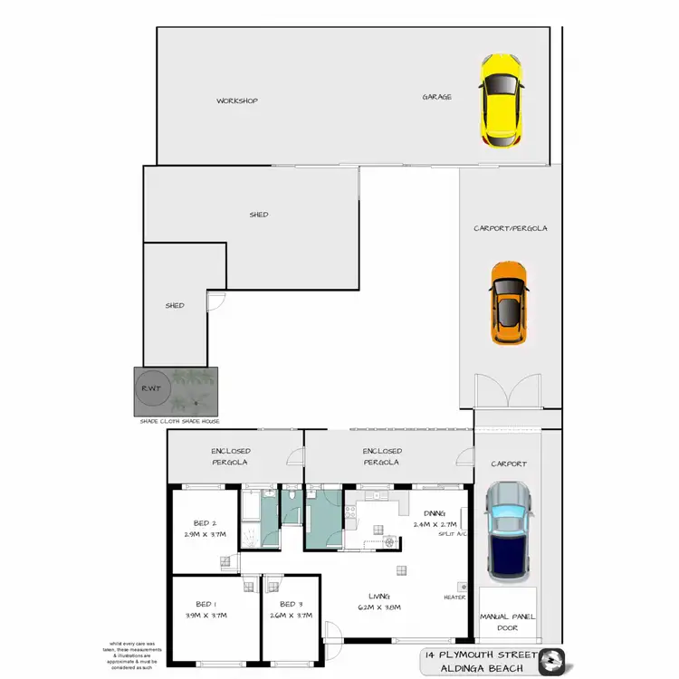 Floorplan of Homely house listing, 14 Plymouth Street, Aldinga Beach SA 5173