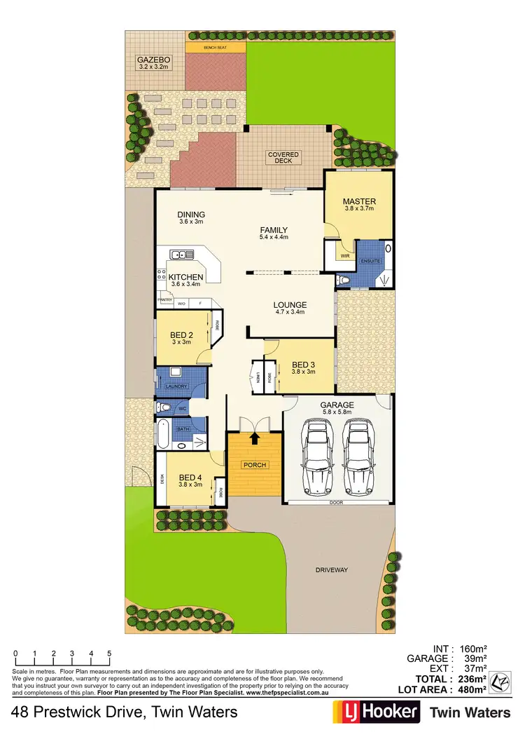 Floorplan of Homely house listing, 48 Prestwick Drive, Twin Waters QLD 4564
