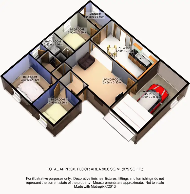 Floorplan of Homely house listing, 5 Hungerford Close, Cessnock NSW 2325