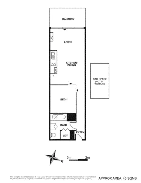 Floorplan of Homely apartment listing, 1508/200 Spencer Street, Melbourne VIC 3000