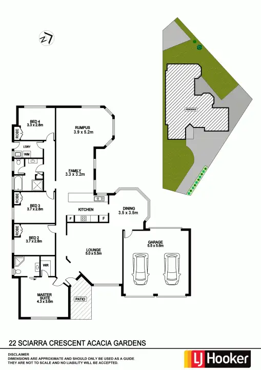 Floorplan of Homely house listing, 22 Sciarra Crescent, Acacia Gardens NSW 2763