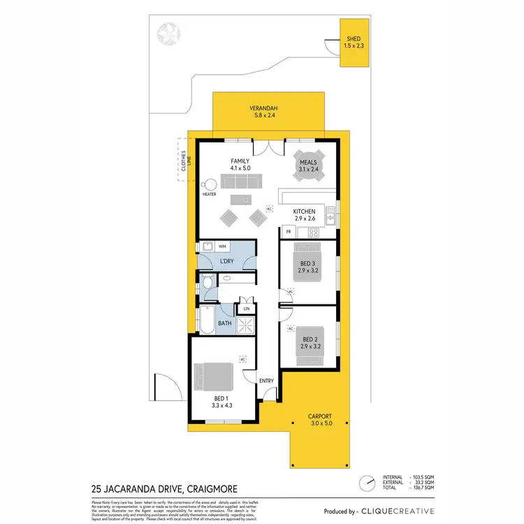 Floorplan of Homely house listing, 25 Jacaranda Drive, Craigmore SA 5114