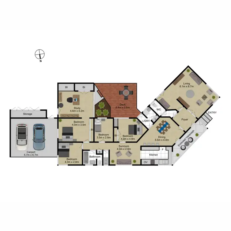 Floorplan of Homely house listing, 135 La Perouse Street, Narrabundah ACT 2604