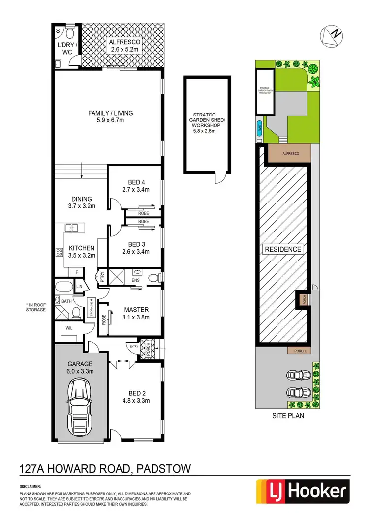 Floorplan of Homely semi-detached listing, 127A Howard Road, Padstow NSW 2211