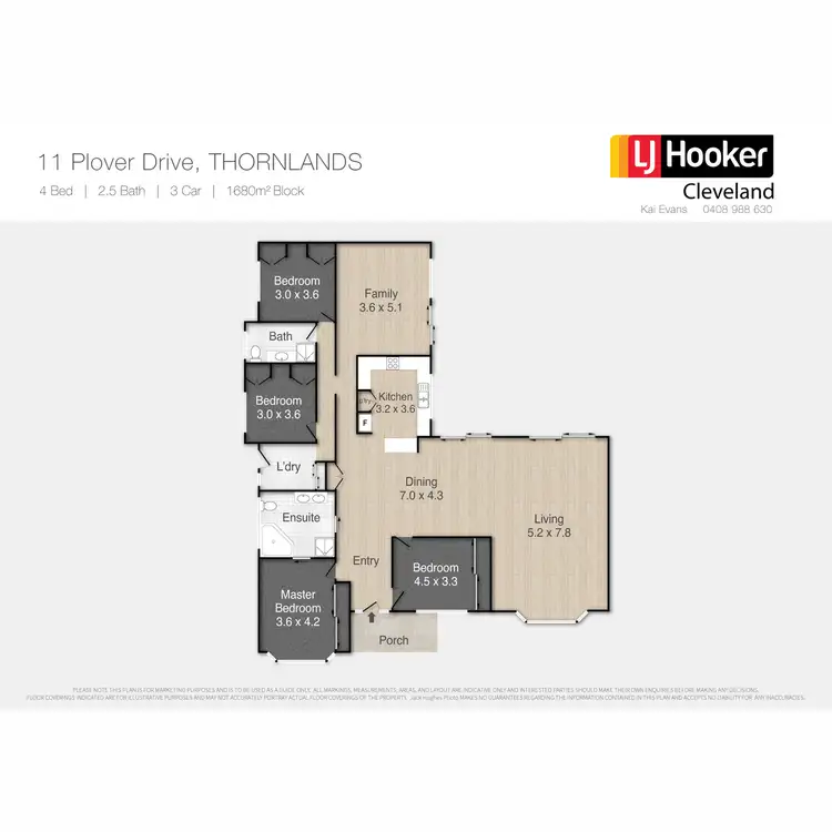 Floorplan of Homely house listing, 11 Plover Drive, Thornlands QLD 4164