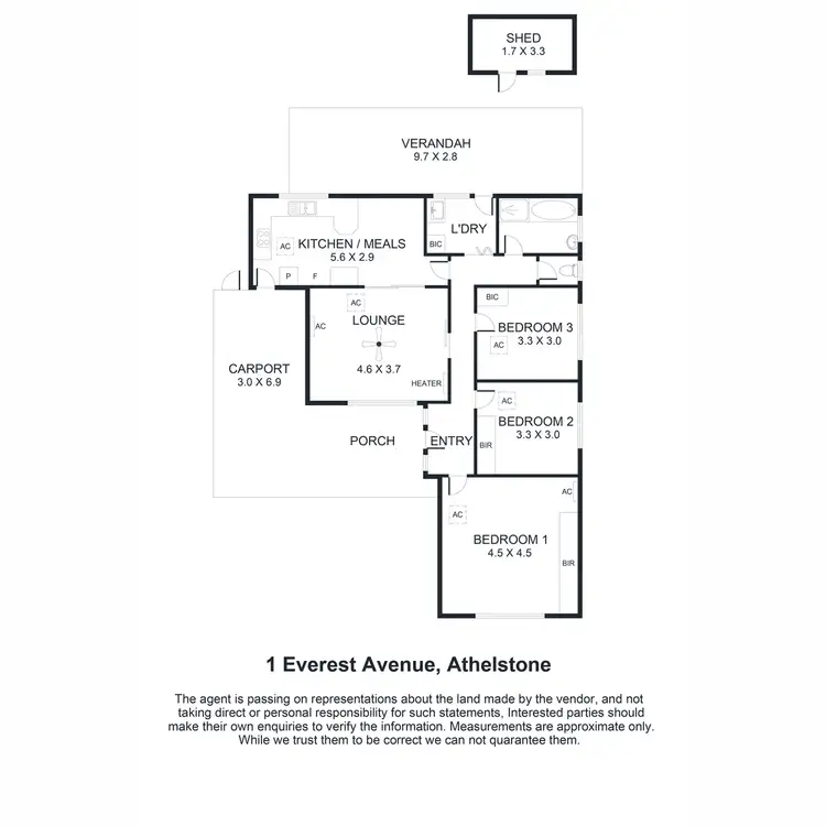 Floorplan of Homely house listing, 1 Everest Avenue, Athelstone SA 5076