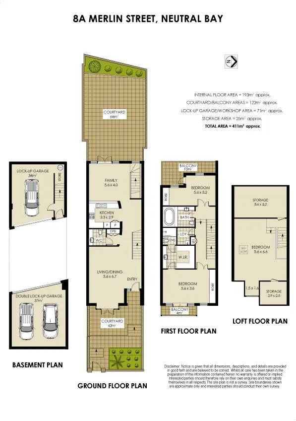 Floorplan of Homely terrace listing, 8A Merlin Street, Neutral Bay NSW 2089