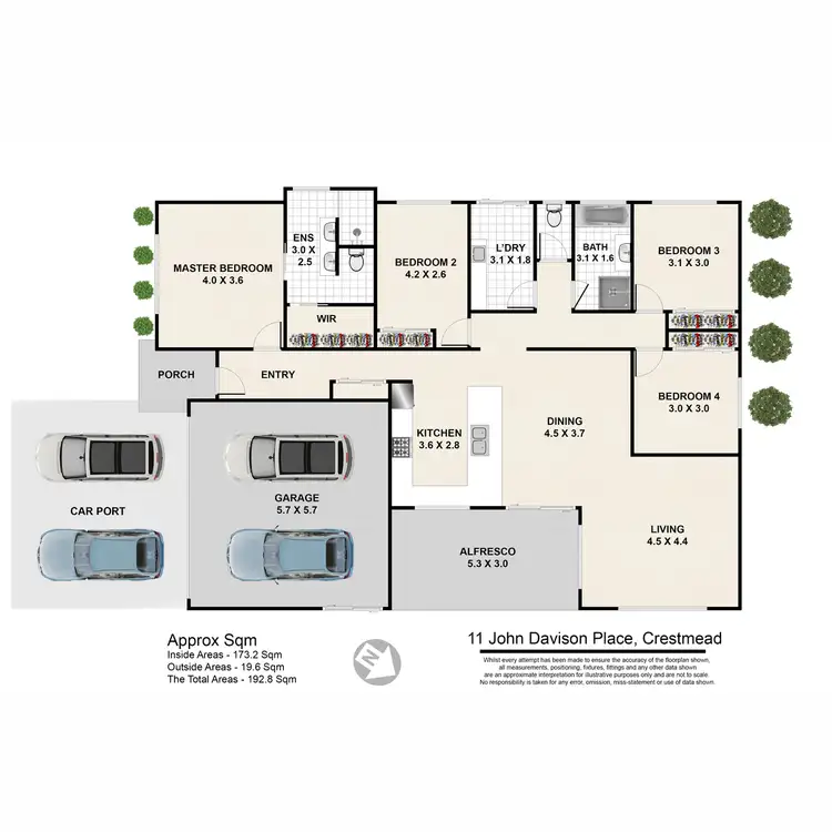 Floorplan of Homely house listing, 11 John Davison Place, Crestmead QLD 4132