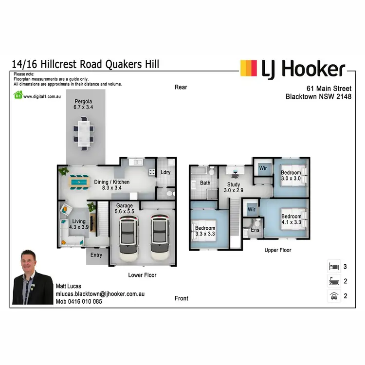 Floorplan of Homely townhouse listing, 14/16 Hillcrest Road, Quakers Hill NSW 2763
