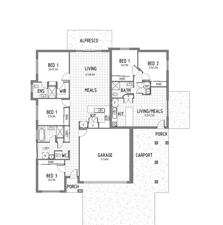 Floorplan of Homely semi-detached listing, 3 Apache Street, Dakabin QLD 4503