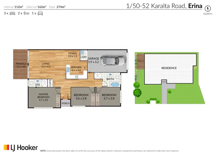 Floorplan of Homely villa listing, 1/50-52 Karalta Road, Erina NSW 2250