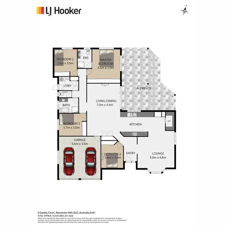Floorplan of Homely house listing, 4 Gatsby Court, Alexandra Hills QLD 4161