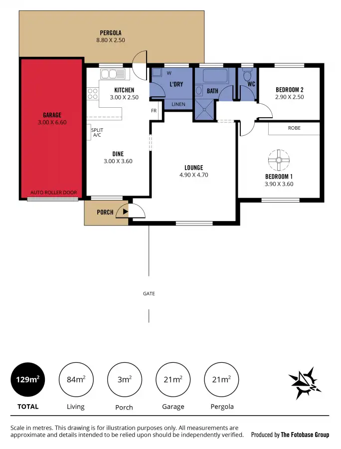 Floorplan of Homely unit listing, 2/10 Polden Street, Aldinga Beach SA 5173