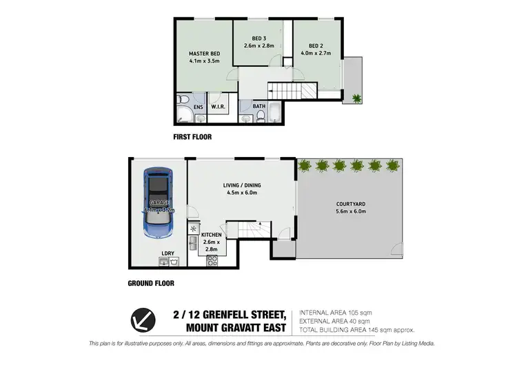Floorplan of Homely townhouse listing, 2/12 Grenfell Street, Mount Gravatt East QLD 4122