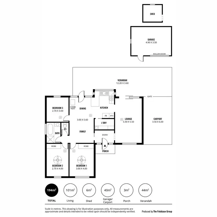 Floorplan of Homely house listing, 44 Wongabeena Drive, Surrey Downs SA 5126