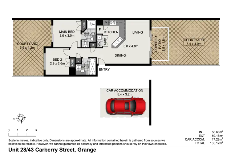 Floorplan of Homely apartment listing, Unit 28/43 Carberry Street, Grange QLD 4051